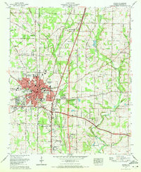 Athens 1967 topographic map thumbnail