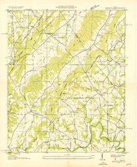Brooksville 1936 topographic map thumbnail