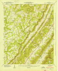 Dugout Valley 1947 topographic map thumbnail