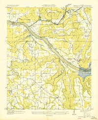 Guntersville Dam 1936 topographic map thumbnail