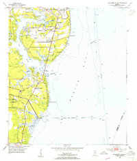 Hollingers Island 1953 topographic map thumbnail