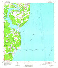 Hollingers Island 1953 topographic map thumbnail