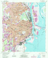 Mobile 1953 topographic map preview