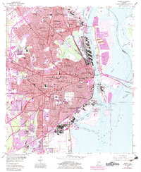 Mobile 1953 topographic map thumbnail