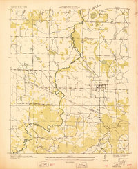 Town Creek 1936 topographic map thumbnail
