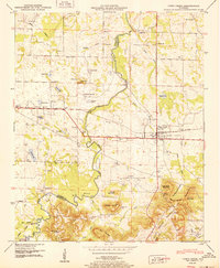 Town Creek 1950 topographic map thumbnail