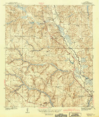 Kushla 1942 topographic map preview