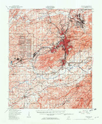 Anniston 1950 topographic map thumbnail