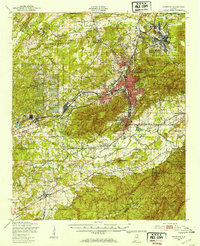 Anniston 1950 topographic map thumbnail