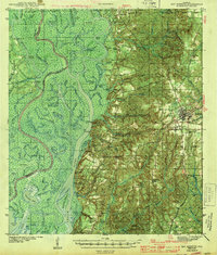 Bay Minette 1943 topographic map thumbnail