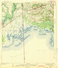 Grand Bay 1943 topographic map thumbnail