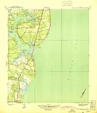 Hollingers Island 1940 topographic map thumbnail