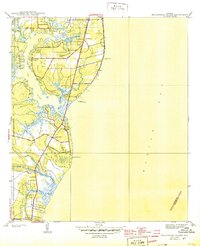 Hollingers Island 1944 topographic map thumbnail