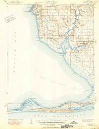 Weeks Bay 1943 topographic map thumbnail
