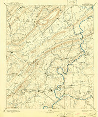 Springville 1892 topographic map preview