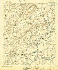 Springville 1892 topographic map preview