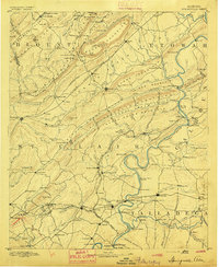 Springville 1892 topographic map preview