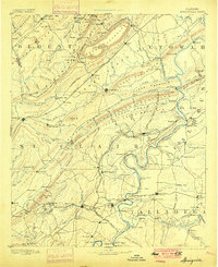 Springville 1892 topographic map preview