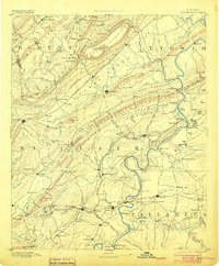 Springville 1892 topographic map preview