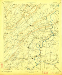 Springville 1892 topographic map preview