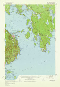 Bar Harbor 1956 topographic map thumbnail