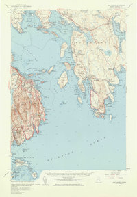Bar Harbor 1956 topographic map thumbnail