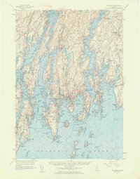 Boothbay 1957 topographic map thumbnail