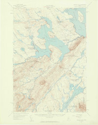 Brassua Lake 1957 topographic map thumbnail