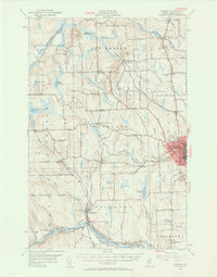 Caribou 1953 topographic map thumbnail