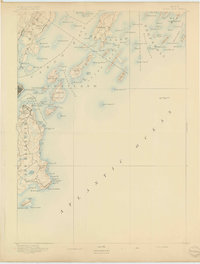 Casco Bay 1893 topographic map thumbnail