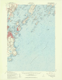 Casco Bay 1957 topographic map thumbnail