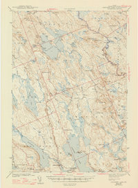 Gardner Lake 1943 topographic map thumbnail