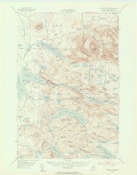 Harrington Lake 1954 topographic map thumbnail