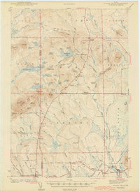 Island Falls 1942 topographic map thumbnail