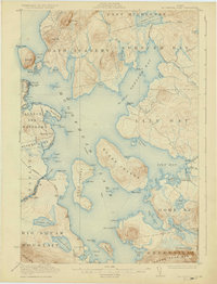 Moosehead Lake 1922 topographic map thumbnail