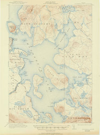 Moosehead Lake 1922 topographic map thumbnail