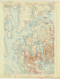 Mount Desert 1942 topographic map thumbnail