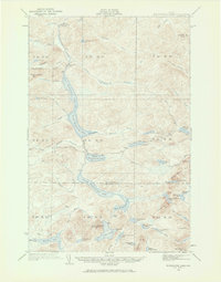 Musquacook Lakes 1932 topographic map thumbnail