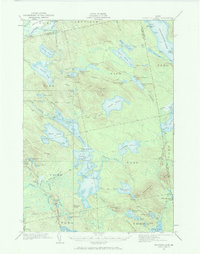 Nicatous Lake 1932 topographic map thumbnail