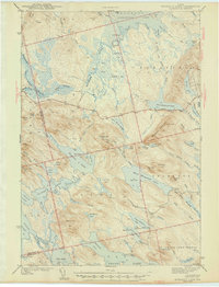 Scraggly Lake 1944 topographic map thumbnail