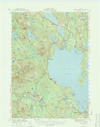 Sebago Lake 1942 topographic map thumbnail