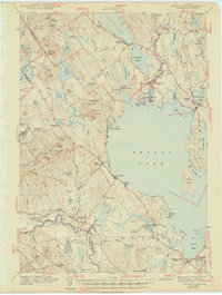 Sebago Lake 1943 topographic map thumbnail