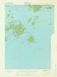 Swans Island 1943 topographic map thumbnail