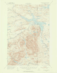 Traveler Mountain 1955 topographic map thumbnail