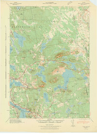Tunk Lake 1942 topographic map thumbnail