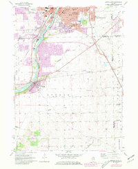 Aurora South 1954 topographic map thumbnail