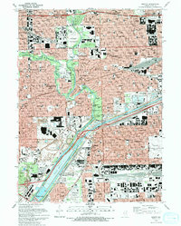 Berwyn 1993 topographic map preview