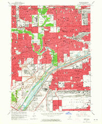 Berwyn 1963 topographic map preview