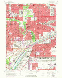 Berwyn 1963 topographic map preview