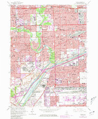 Berwyn 1963 topographic map preview
